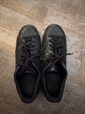 Adidas Superstar Black Snakeskin Sneakers